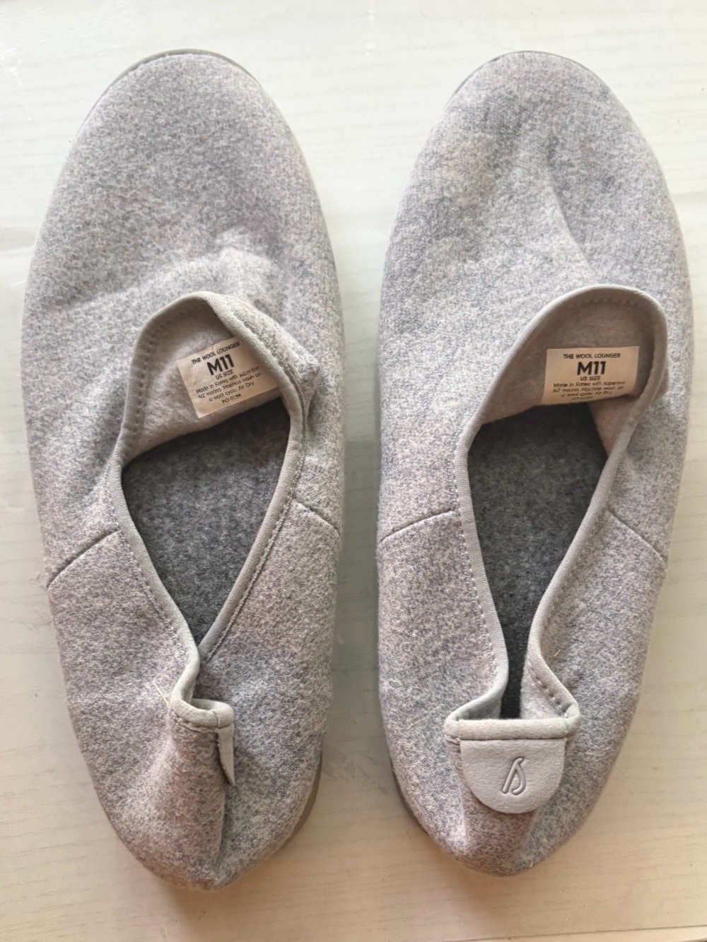Men's Gray Slip-On Wool Loafers - M11